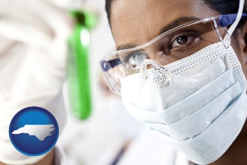 an environmental testing lab technician - with North Carolina icon