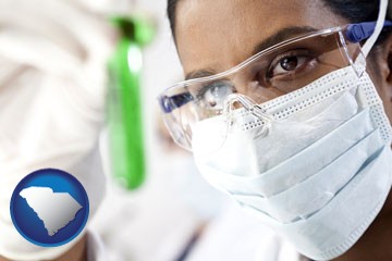 an environmental testing lab technician - with South Carolina icon